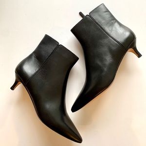 J. Crew Fiona Kitten-Heel Ankle Boot in Leather